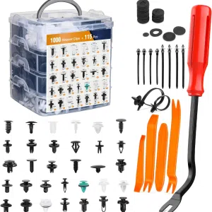 C0871 1115Pcs Car Push Retainer Clips & Auto Fasteners Assortment -32 Most Popular Sizes Nylon Bumper Fender Rivets
