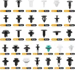 C0871 1115Pcs Car Push Retainer Clips & Auto Fasteners Assortment -32 Most Popular Sizes Nylon Bumper Fender Rivets