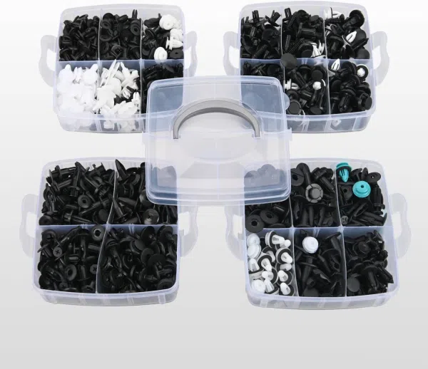 C0871 1115Pcs Car Push Retainer Clips & Auto Fasteners Assortment -32 Most Popular Sizes Nylon Bumper Fender Rivets