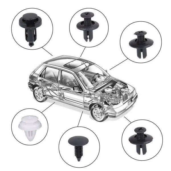 C0013 100Pcs Mixed Car Auto Fastener Clip Body Push Retainer Car Clips Plastic Rivet Bumper Door Trim Panel Fastener Kit