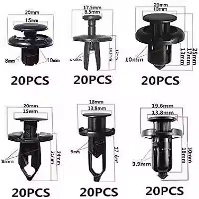 C0209 120Pcs Car Clips Auto Bumper Fastener & Clip Bumper Retainer Clips 6 Size