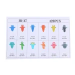 C0298 420Pcs Car Clips Body Plastic Push Retainer Pin Clips Fender Bumper Fastener Rivet Screwdriver Bumper Clips