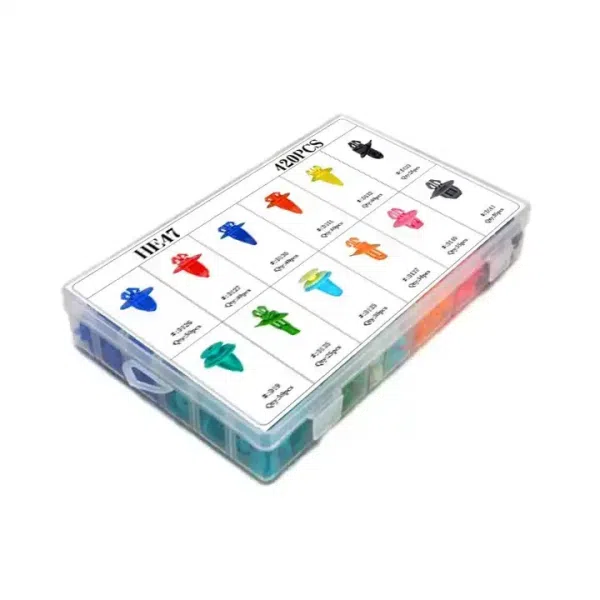 C0298 420Pcs Car Clips Body Plastic Push Retainer Pin Clips Fender Bumper Fastener Rivet Screwdriver Bumper Clips