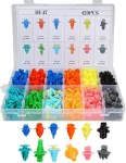 C0298 420Pcs Car Clips Body Plastic Push Retainer Pin Clips Fender Bumper Fastener Rivet Screwdriver Bumper Clips