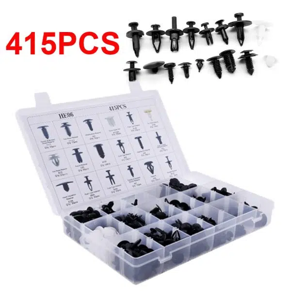 C0301 415Pcs 18 Size Auto Fastener Clip Car Retainer Kit Door Trim Panel Clips for Ford Chrysler Toyota Camry Honda Nissan Mazda
