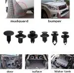 C0314 190Pcs Car Clips Body Bumper Fastener Plastic Clips Rivets Panel Fender Push Retainer Universal