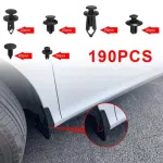 C0314 190Pcs Car Clips Body Bumper Fastener Plastic Clips Rivets Panel Fender Push Retainer Universal