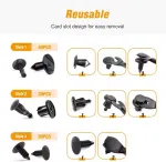 C0333 200Pcs Universal Plastic Fender Clips, Push Bumper Fastener Rivet Clips with 6 Size  Body Retainer  Bumpers Clips