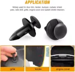 C0333 200Pcs Universal Plastic Fender Clips, Push Bumper Fastener Rivet Clips with 6 Size  Body Retainer  Bumpers Clips