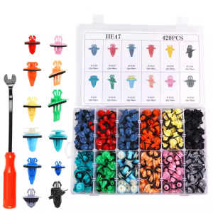 C0355 421Pcs Fixed Jacket for Automobile Fender 12 Most Common Sizes Automotive  Retainer Clips with Fastener Remover
