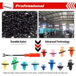 C0355 421Pcs Fixed Jacket for Automobile Fender 12 Most Common Sizes Automotive  Retainer Clips with Fastener Remover