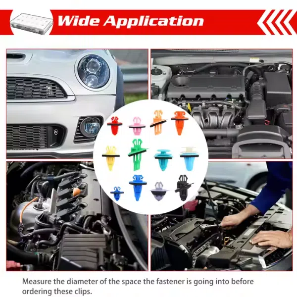 C0355 421Pcs Fixed Jacket for Automobile Fender 12 Most Common Sizes Automotive  Retainer Clips with Fastener Remover