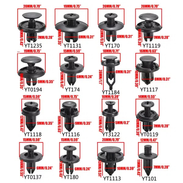 C0356 630Pcs Box Auto Fastener for Ford General Body Fastener Plastic Clip Fastener