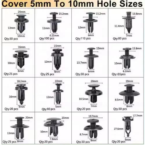 C0428 660Pcs Auto Fastener & Clip Push Trim Clips Pin Rivet Bumper KitScrewdriver with Removal Tool