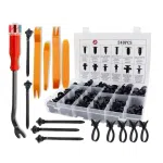 C0437 255Pcs Plastic Push Retainer Kit New Condition Car Door Trim Panel Fender Auto Fasteners with Bumper Retainer Clips