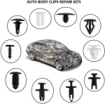 C0530 447Pcs Auto Body Fastener Rivet Clip Kit Car Clips Set With Push Retainer Clips Fastener Remover Auto Trim Removal Tool