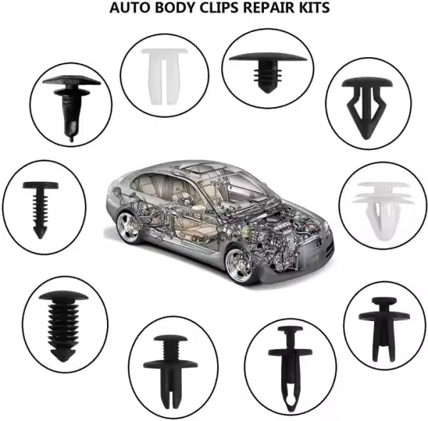 C0530 447Pcs Auto Body Fastener Rivet Clip Kit Car Clips Set With Push Retainer Clips Fastener Remover Auto Trim Removal Tool
