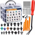 C0550 680Pcs Car Plastic Automotive Push Retainer Door Panel Trim Clips & Auto Body Fasteners Assortment Fender Rivet Bumper