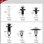 C0598 166Pcs Automotive Retaining Clips Screw Washers 12 Most Popular Size and Applications for GM Toyota, Honda and Nissan