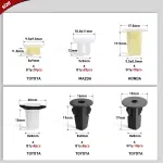 C0598 166Pcs Automotive Retaining Clips Screw Washers 12 Most Popular Size and Applications for GM Toyota, Honda and Nissan
