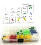 C0673 160Pcs Auto Universal Plastic Door Round Head Lock Rod Clip Side Fasteners Retainers Car Wire Clips  Accessories Clips