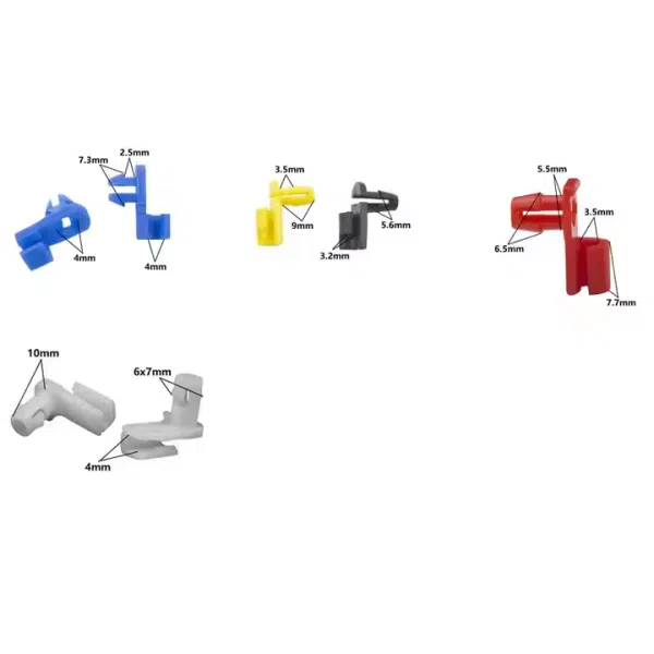 C0673 160Pcs Auto Universal Plastic Door Round Head Lock Rod Clip Side Fasteners Retainers Car Wire Clips  Accessories Clips