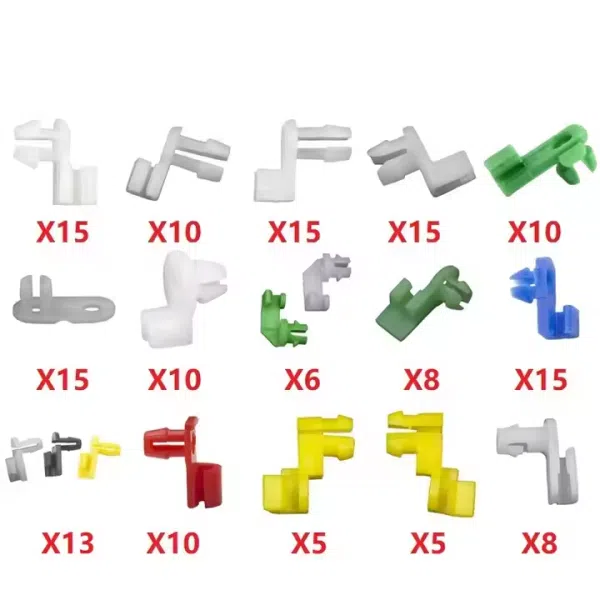 C0673 160Pcs Auto Universal Plastic Door Round Head Lock Rod Clip Side Fasteners Retainers Car Wire Clips  Accessories Clips