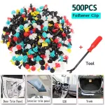 C0773 500Pcs Clips Car Body Plastic Push Pin Rivet Trim Moulding Fastener Screwdriver Kit
