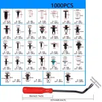 C0899-A 1101Pcs Car Retainer Clips  Car Door Panel Trim Clips Kit 32 Most Popular Sizes Cars Body Kits 1 Pcs Fastener Remover