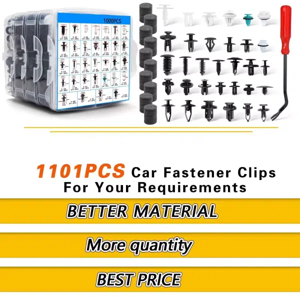 C0899-A 1101Pcs Car Retainer Clips  Car Door Panel Trim Clips Kit 32 Most Popular Sizes Cars Body Kits 1 Pcs Fastener Remover