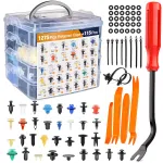 C0975 1390Pcs Car Door Panel Clips & Auto Fasteners Assortment - 26 Sizes Automotive Push Pin Rivets Set Bumper Trim Body Clips