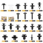 C0977 795Pcs Car Push Retainer Clips & Auto Fasteners Nylon Bumper Fender Rivets Metal Screw Pin Kit with Cable Ties Remover