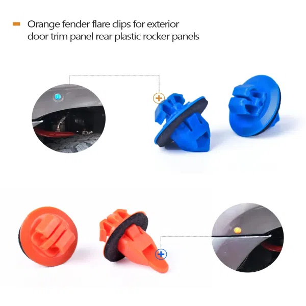 C1061 120pcs Car Clips Push Retainer Bumper Fastener Bumper Fender Liner 90189-06065 Compatible 75495-35010 75397-35010 90189-06013