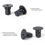C1061 120pcs Car Clips Push Retainer Bumper Fastener Bumper Fender Liner 90189-06065 Compatible 75495-35010 75397-35010 90189-06013