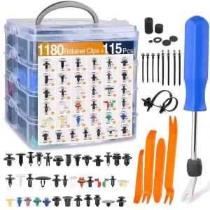 C1062 1295Pcs Car Retainer Auto Fasteners Body Plastic Trim Clips Pin Rivet Bumper Kit