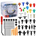 C1079 1215Pcs Bumper Clips Plastic Rivets Fasteners Push Retainer Kit with 33 Sizes Automotive Trim Panel Clips Assortment