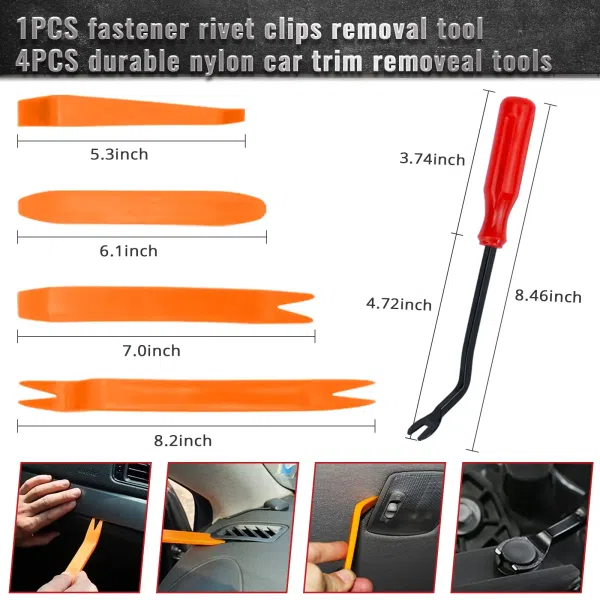 C1079 1215Pcs Bumper Clips Plastic Rivets Fasteners Push Retainer Kit with 33 Sizes Automotive Trim Panel Clips Assortment
