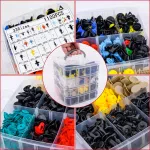 C1079 1215Pcs Bumper Clips Plastic Rivets Fasteners Push Retainer Kit with 33 Sizes Automotive Trim Panel Clips Assortment