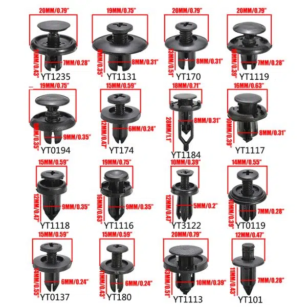 C0272 630Pcs Fastener Plastic Clip  Auto Car Clips Auto Bumper Fastener & Clip Rivets Expansion Screws
