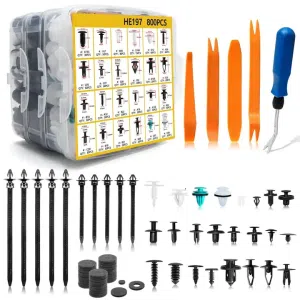 C0887 845pcs Auto Fastener & Clip Plastic Fastener Kit Mudguard Rivet Clip -Push Retainer with Fastener Remover