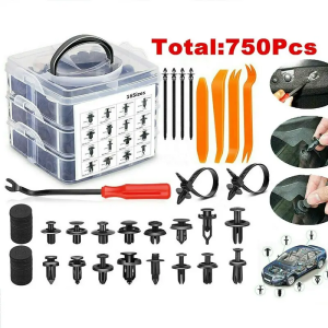 C0427 750Pcs Car Clips Nylon Auto Bumper Fastener Push Retainer Trim Clips Pin Rivet Bumper Clips