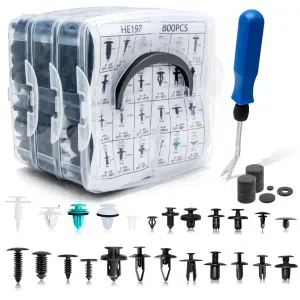 C0370 821Pcs Universal Car Clips Kit Plastic High Quality Car Bumper Fasteners Auto Clips Automotive Push Pin