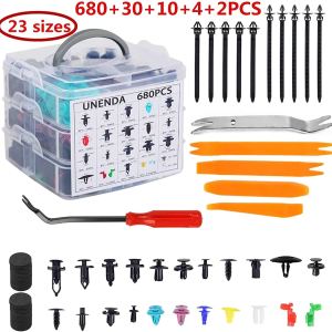 C0329 726Pcs Car Push Plastic Retainer Clips Tailgate Handle Rod Clip with Auto Rivets Fasteners Kit Plastic Push Rivets
