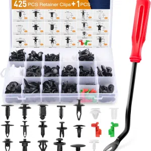 C0015 425Pcs  Auto Clips Car Body Retainer Assortment Clips Set Tailgate Handle Rod Clip Retainer Auto Push Rivets