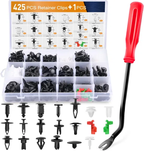C0015 425Pcs  Auto Clips Car Body Retainer Assortment Clips Set Tailgate Handle Rod Clip Retainer Auto Push Rivets