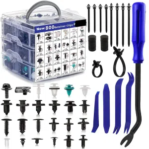 C0836 800Pcs Car Retainer Clips Universal Plastic Panel Interior Lining Bumper Fastener Retainer Rivet Set Push Pin Fasteners