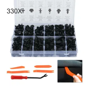 C0604 330Pcs  Car Retainer Clips Auto Fasteners Push Trim Clips Pin Rivet Bumper Kit
