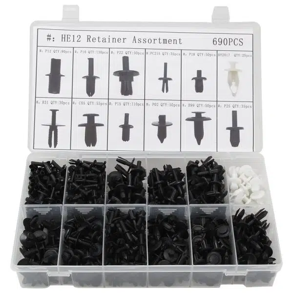 C0138 690Pcs Auto Fastener Clip Car Retainer Kit Door Trim Panel Clips Ford Chrysler Toyota Camry Nissan Mazda Plastic