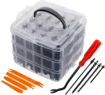 C0529 645Pcs Car  Fender Rivet Clips and Plastic Fastener Kits Fender  Clips 16 Most Popular Sizes Automotive PIN RIVET Kits