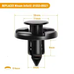 C0415 100Pcs Car Push Retainer Retainer Fasteners Rivets Bumper Clips 90914-0007 90913-0067 90914-0051 Auto Fastener & Clip